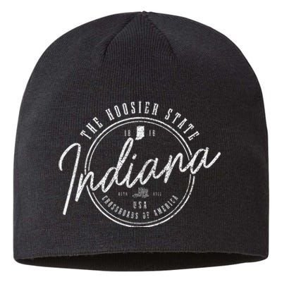 Indiana State Est. 1816 Patriotic Pride Indiana Sustainable Beanie