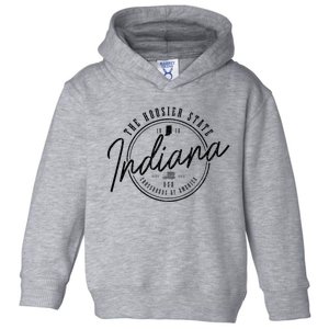 Indiana State Est. 1816 Patriotic Pride Indiana Toddler Hoodie