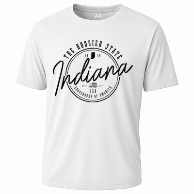 Indiana State Est. 1816 Patriotic Pride Indiana Cooling Performance Crew T-Shirt