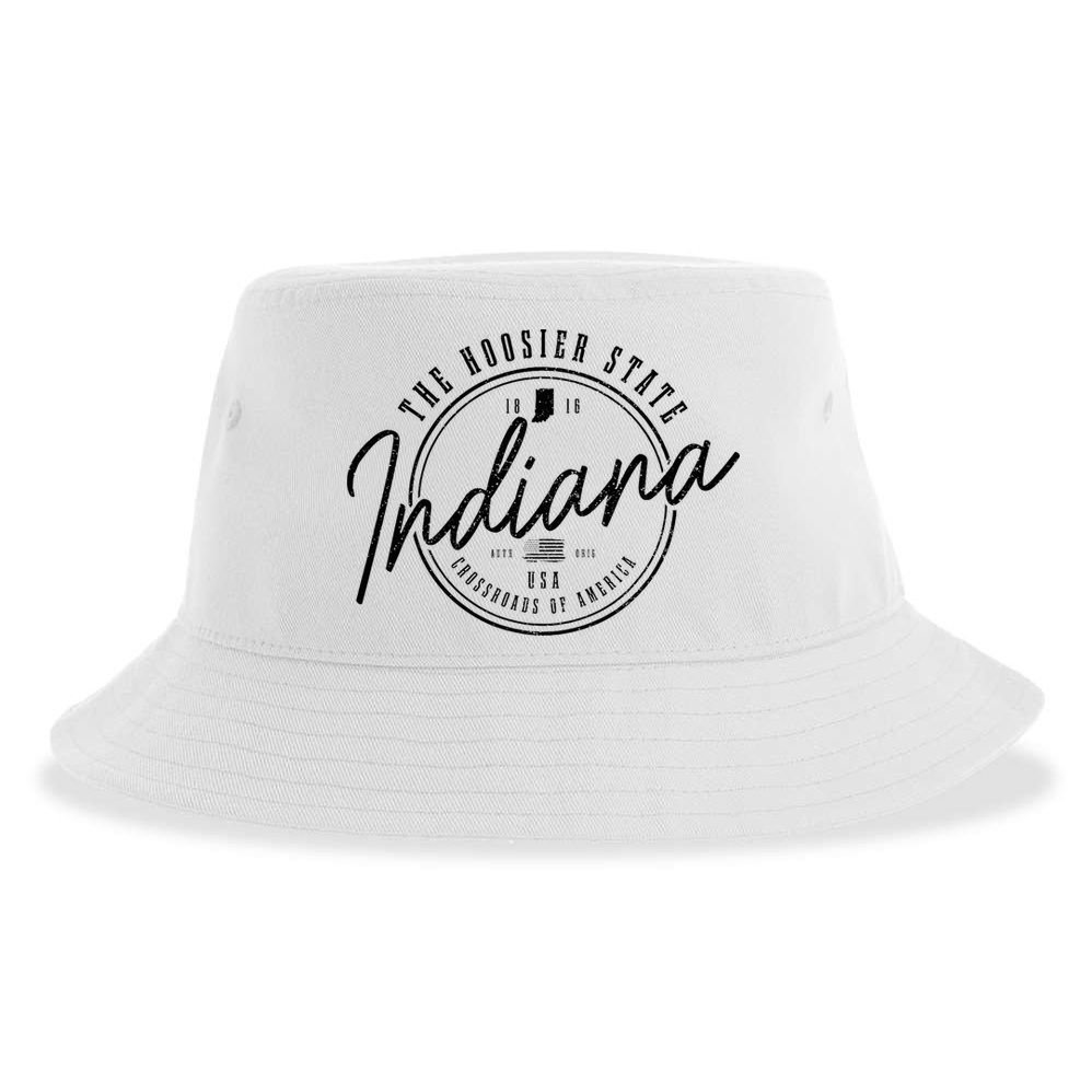 Indiana State Est. 1816 Patriotic Pride Indiana Sustainable Bucket Hat