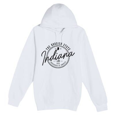 Indiana State Est. 1816 Patriotic Pride Indiana Premium Pullover Hoodie