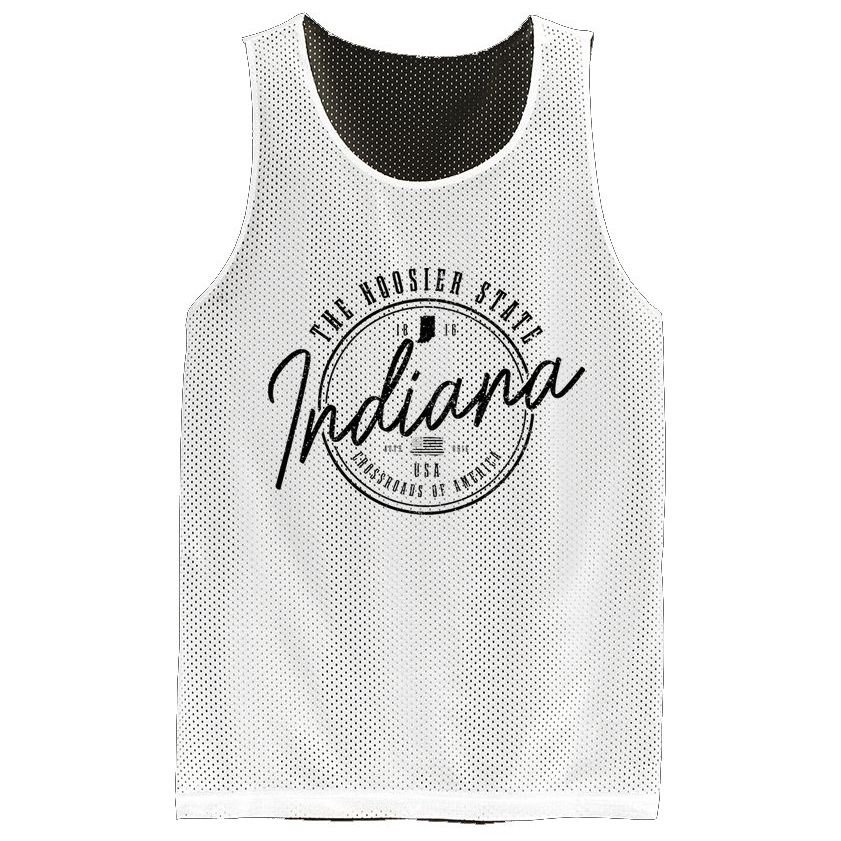 Indiana State Est. 1816 Patriotic Pride Indiana Mesh Reversible Basketball Jersey Tank