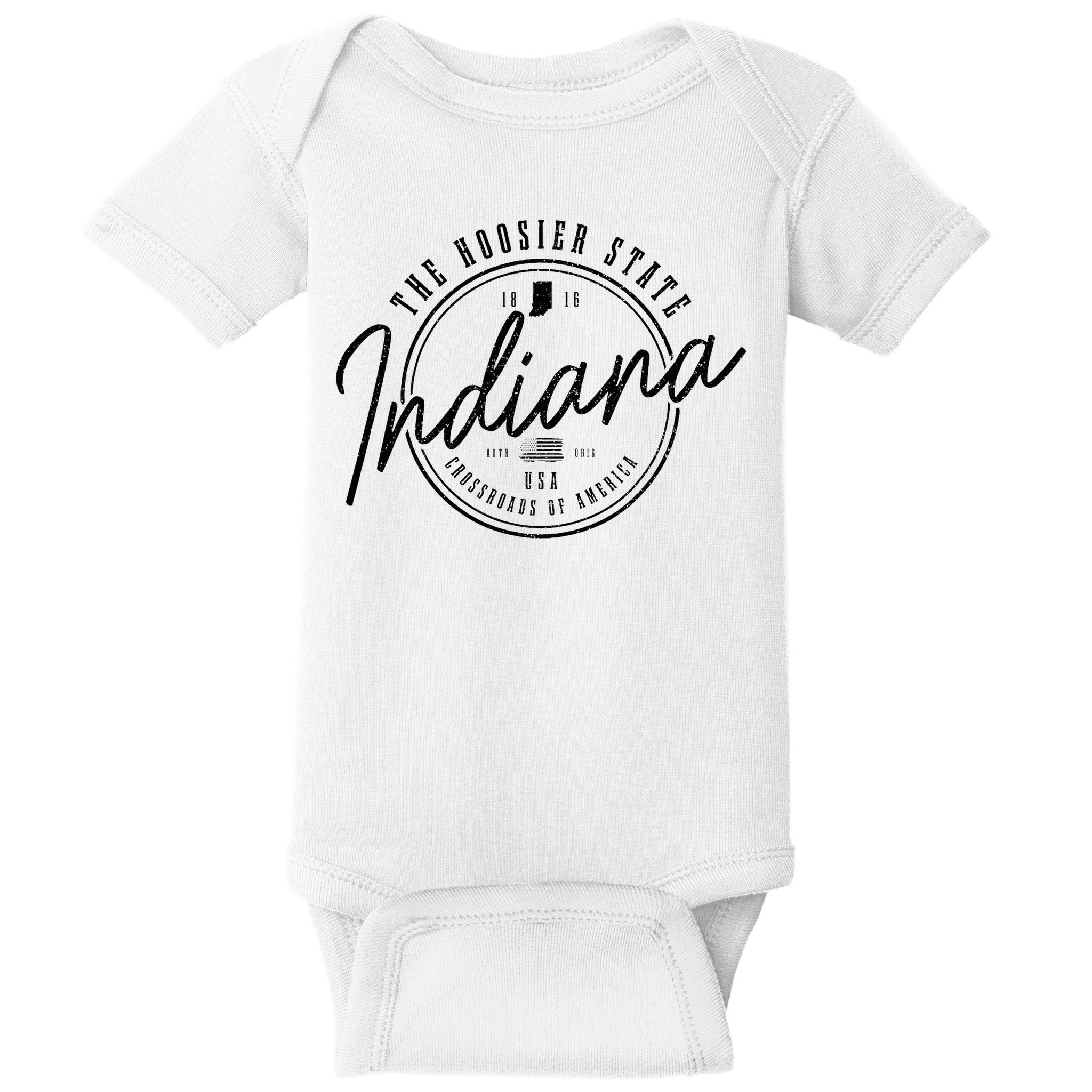 Indiana State Est. 1816 Patriotic Pride Indiana Baby Bodysuit