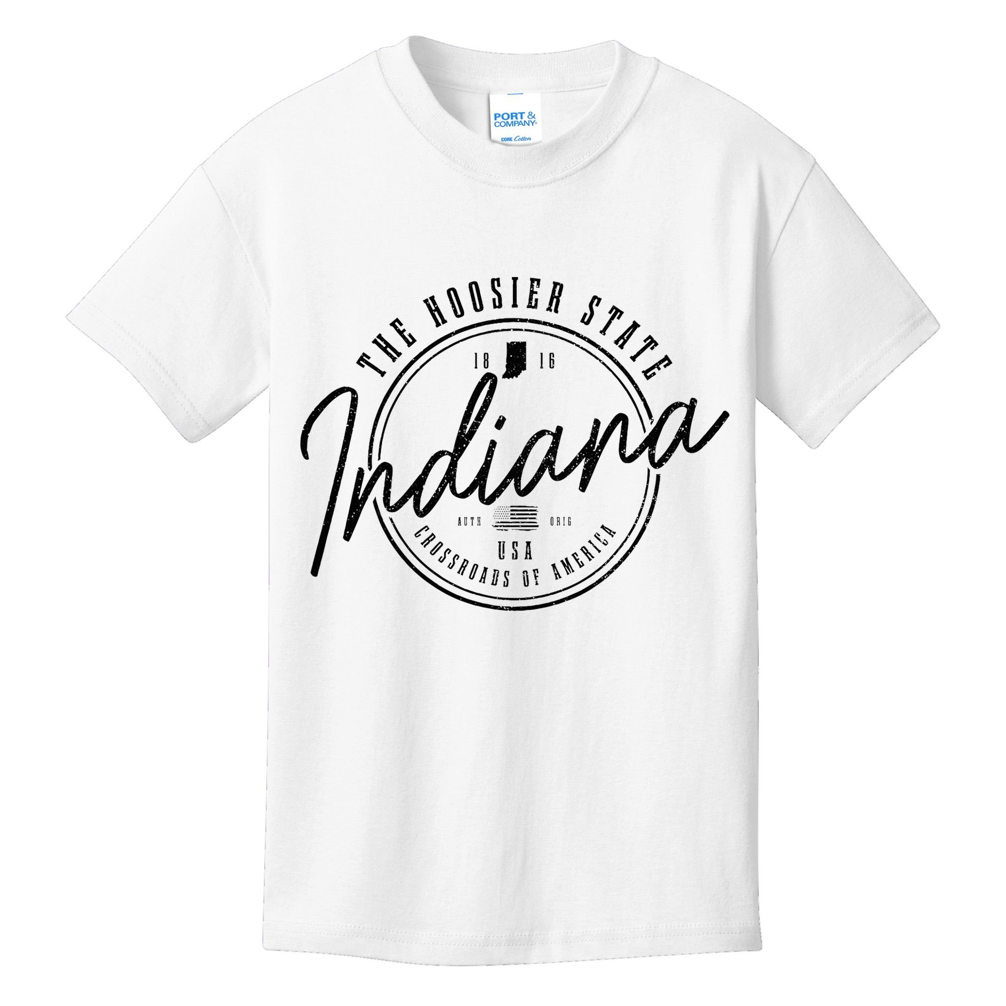 Indiana State Est. 1816 Patriotic Pride Indiana Kids T-Shirt