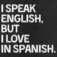 I Speak English But I Love In Spanish 7 Panel Mesh Trucker Snapback Hat