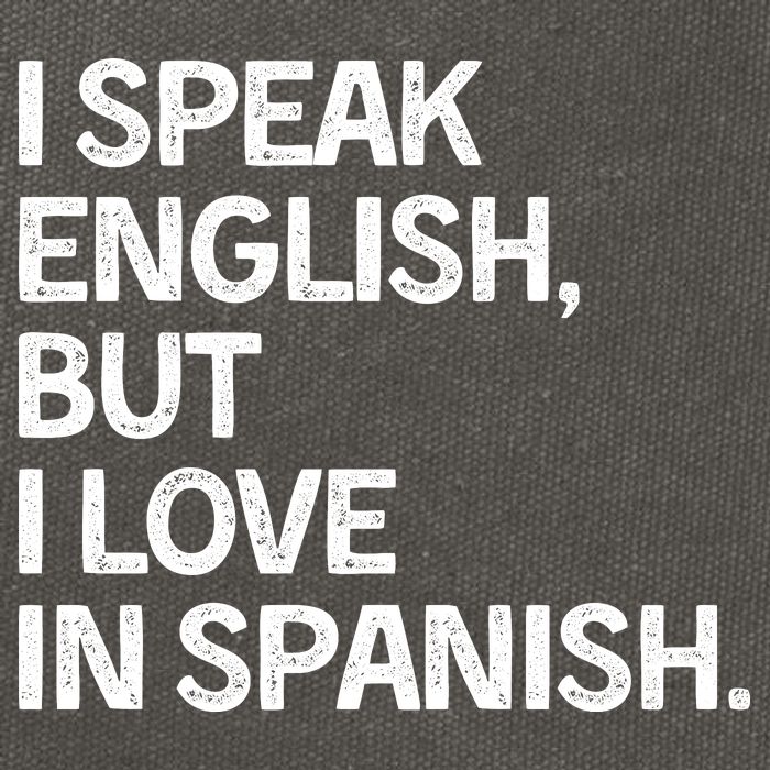 I Speak English But I Love In Spanish Cotton Canvas Backpack