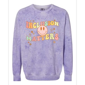 Inclusion Special Education Autism Awareness Matters Teacher Colorblast Crewneck Sweatshirt