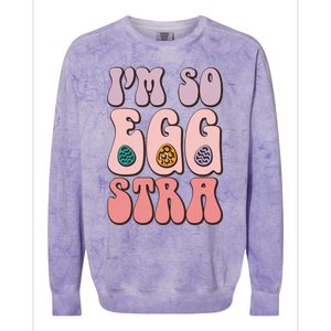 I'M SO EGGSTRA Cute Bunny Egg Hunt Colorblast Crewneck Sweatshirt