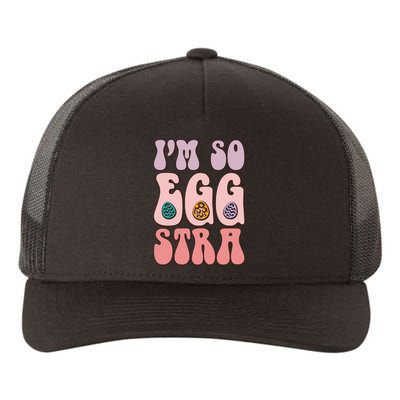 I'M SO EGGSTRA Cute Bunny Egg Hunt Yupoong Adult 5-Panel Trucker Hat