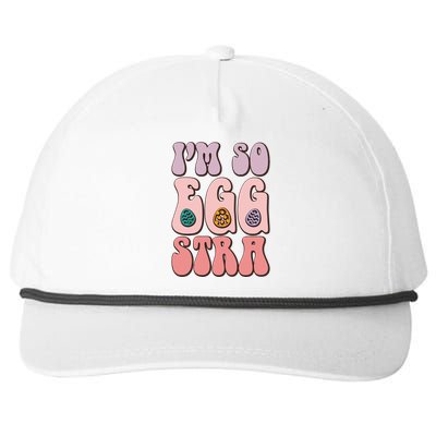 I'M SO EGGSTRA Cute Bunny Egg Hunt Snapback Five-Panel Rope Hat