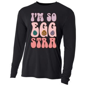 I'M SO EGGSTRA Cute Bunny Egg Hunt Cooling Performance Long Sleeve Crew