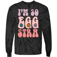 I'M SO EGGSTRA Cute Bunny Egg Hunt Tie-Dye Long Sleeve Shirt