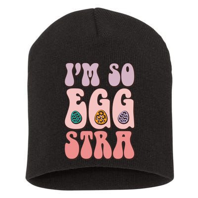 I'M SO EGGSTRA Cute Bunny Egg Hunt Short Acrylic Beanie