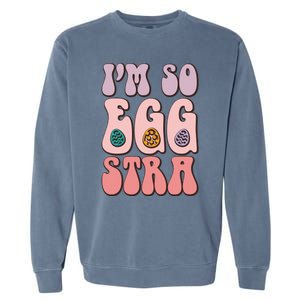 I'M SO EGGSTRA Cute Bunny Egg Hunt Garment-Dyed Sweatshirt