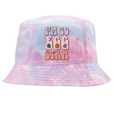 I'M SO EGGSTRA Cute Bunny Egg Hunt Tie-Dyed Bucket Hat