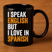 I Speak English But I Love In Spanish 11oz C Handle Ceramic Mug