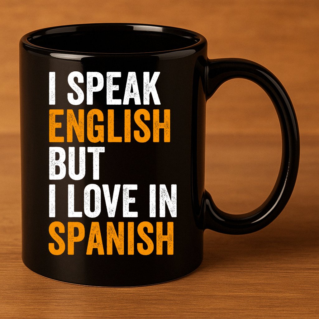 I Speak English But I Love In Spanish 11oz C Handle Ceramic Mug