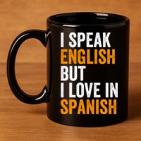 I Speak English But I Love In Spanish 11oz C Handle Ceramic Mug