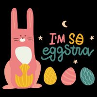 I'm So Eggstra Funny Extra Easter Holiday Flexfit Unipanel Trucker Cap
