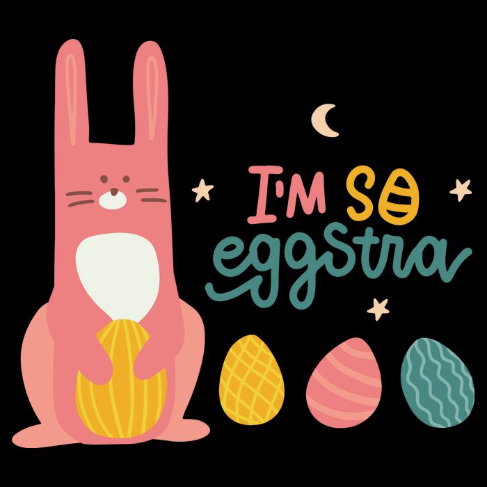 I'm So Eggstra Funny Extra Easter Holiday Flexfit Unipanel Trucker Cap