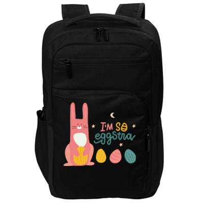 I'm So Eggstra Funny Extra Easter Holiday Impact Tech Backpack