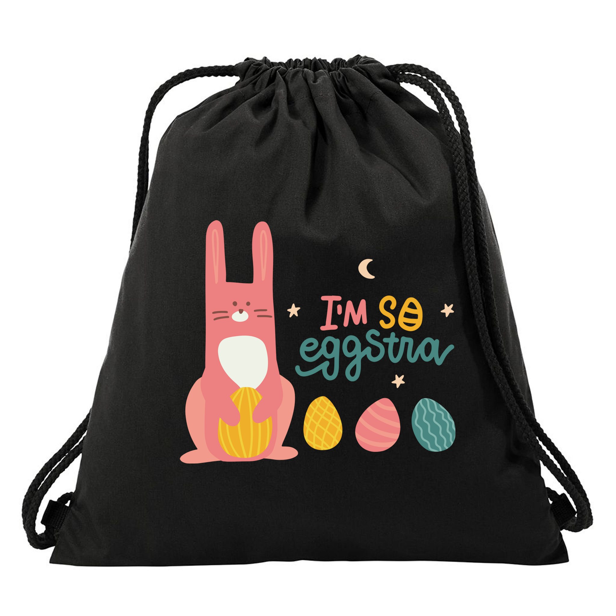 I'm So Eggstra Funny Extra Easter Holiday Drawstring Bag