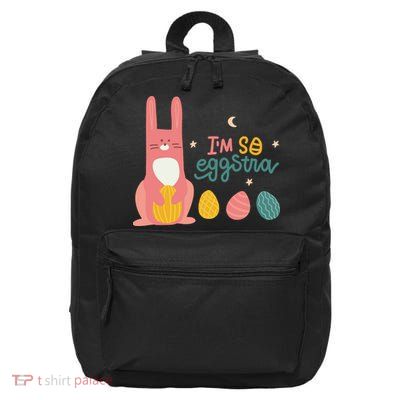 I'm So Eggstra Funny Extra Easter Holiday 16 in Basic Backpack