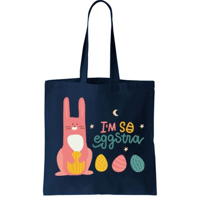 I'm So Eggstra Funny Extra Easter Holiday Tote Bag