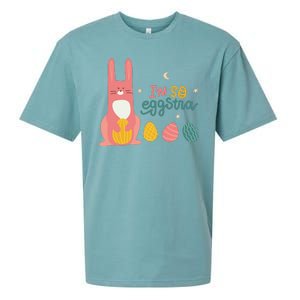 I'm So Eggstra Funny Extra Easter Holiday Sueded Cloud Jersey T-Shirt