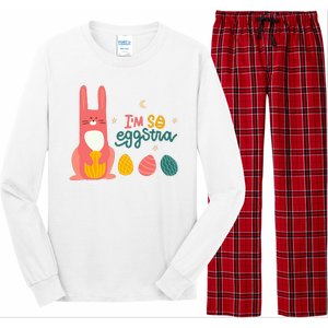 I'm So Eggstra Funny Extra Easter Holiday Long Sleeve Pajama Set