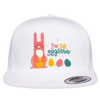 I'm So Eggstra Funny Extra Easter Holiday Flat Bill Trucker Hat