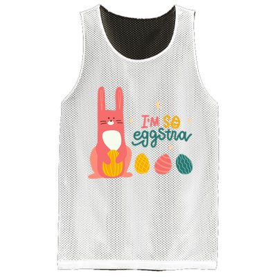 I'm So Eggstra Funny Extra Easter Holiday Mesh Reversible Basketball Jersey Tank