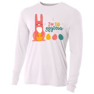 I'm So Eggstra Funny Extra Easter Holiday Cooling Performance Long Sleeve Crew