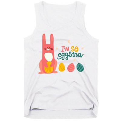 I'm So Eggstra Funny Extra Easter Holiday Tank Top