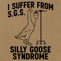 I Suffer From Silly Goose Syndrome Funny Goose Joke Humor Cotton Canvas Backpack