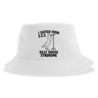 I Suffer From Silly Goose Syndrome Funny Goose Joke Humor Sustainable Bucket Hat