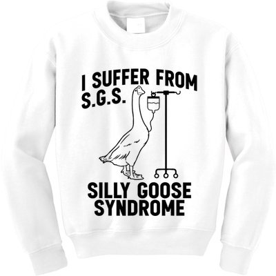 I Suffer From Silly Goose Syndrome Funny Goose Joke Humor Kids Sweatshirt