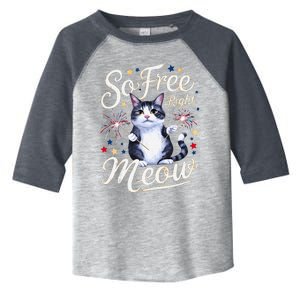 IM So Free Right Meow Funny 4th Of July Cat Toddler Fine Jersey T-Shirt