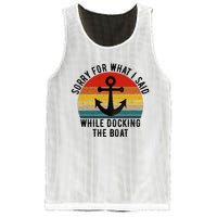 IM Sorry For What I Said When I Was Docking The Boat Mesh Reversible Basketball Jersey Tank