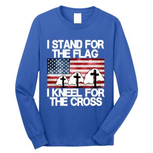 I Stand For The Flag I Kneel For The Cross Usa Patriotic Great Gift Long Sleeve Shirt