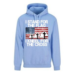 I Stand For The Flag I Kneel For The Cross Usa Patriotic Great Gift Unisex Surf Hoodie