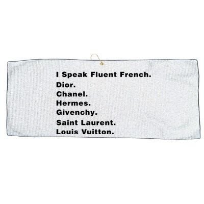 I Speak Fluent French Large Microfiber Waffle Golf Towel