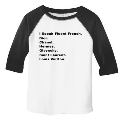 I Speak Fluent French Toddler Fine Jersey T-Shirt