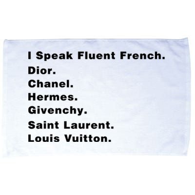 I Speak Fluent French Microfiber Hand Towel