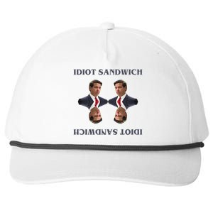 Idiot Sandwich Funny Ron DaSantis Politcal Snapback Five-Panel Rope Hat