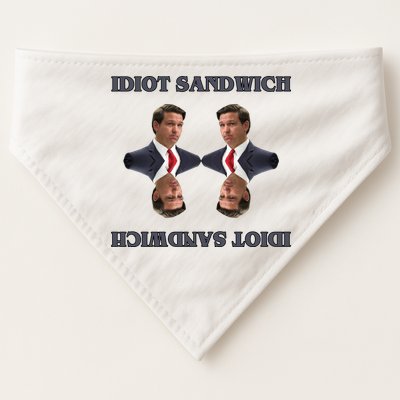 Idiot Sandwich Funny Ron DaSantis Politcal USA-Made Doggie Bandana