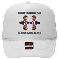 Idiot Sandwich Funny Ron DaSantis Politcal High Crown Mesh Back Trucker Hat