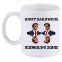 Idiot Sandwich Funny Ron DaSantis Politcal 11oz C Handle Ceramic Mug