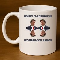 Idiot Sandwich Funny Ron DaSantis Politcal 11oz C Handle Ceramic Mug
