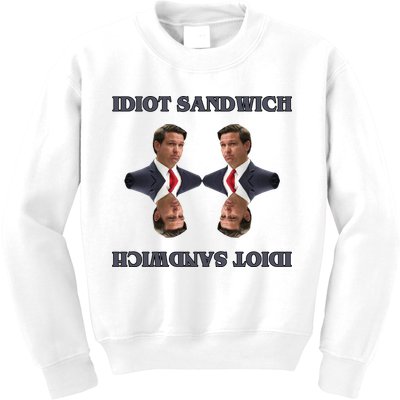 Idiot Sandwich Funny Ron DaSantis Politcal Kids Sweatshirt